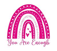 Stickers finement sculptés Tu es assez chrétien dieu croix 42x42cm Modification et ajout d'informations possibles RoseRouge