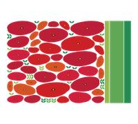 Stickers fleurs champs de coquelicots