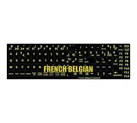 Stickers Fluo Autocollants AZERTY Clavier Fluo Complet Belge Français