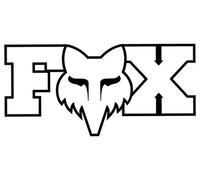Stickers fox f head x 7 6 cm blanc