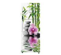 Stickers Frigo - Fleur Galets 3617682367108 - Adhésif + Protection Brillante - 70x180 cm - Idéal pour frigo 60x180 cm