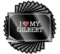 Stickers Gaming en vinyle durable - I Love My Gilbert Couverture pour usage d'alcool (6 x 9 cm)
