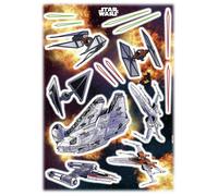 15 Stickers géant Vaisseaux Star Wars 50 x 70 cm