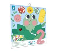 Janod - 72 Grosses Gommettes Rondes Adaptées aux Petites Mains - Dès 2 Ans - 4 Tableaux à Remplir - Stickers Ronds - Kit Loisir Créatif Enfant - Apprentissage Motricité Fine et Concentration - J09159