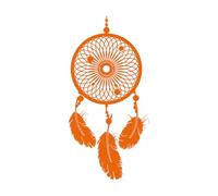 Stickers gravés Attrape-rêves, talisman, plume 42x84.8cm Plusieurs tailles disponibles Orange