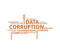 Stickers gravés Corruption des données du nuage de mots 54x96.8cm Multicolore Orange