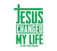 Stickers gravés croix de Jésus amusante 50.4x74.1cm Installation facile Vert