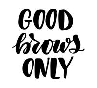 Stickers gravés Des sourcils impeccables seulement 54.6x57.2cm Embellissement mural Noir