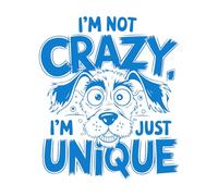 Stickers gravés Je ne suis pas fou, je suis juste unique 34x39.8cm Décoration de carrosserie Bleu