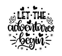 Stickers gravés Que l'aventure commence ! Saint-Valentin, mon amour, sois à moi ! 67.2x70.6cm Décoration de carrosserie Noir