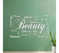 Stickers gravés Salon de citations beauté 54.6x93.2cm Ne se décolle pas Blanc