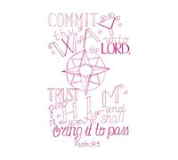 Stickers gravés Verset biblique : Confie-toi au Seigneur et fais-lui confiance. 54x87.5cm Fourni avec un kit de film de transfert RoseRouge