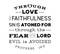 Stickers gravés verset biblique de l'Ancien Testament 67.2x72cm Fourni avec un kit de film de transfert Noir