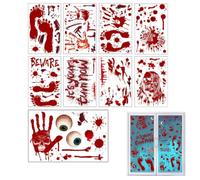 Stickers Halloween Pour Vitres Films Statiques Miroir Taches De Sang