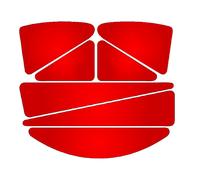 STICKERS HV ROUGE - DELTA PLUS - HESTICKERRO