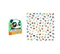 Janod – Pack 100 gommettes autocollantes 5x5 cm – Animaux exotiques – Dès 3 ans