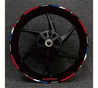 Stickers Jante Moto Autocollants pour Jantes De Moto pour BMW S1000XR S1000 S 1000 XR : Bandes Réfléchissantes Et Décoratifs Imperméable Roues Autocollant(Couleur 16)