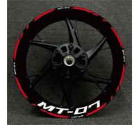 Stickers Jante Moto Autocollants pour Jantes De Moto pour Yamaha MT-07 MT07 MT 07 2020 2021 2022 - Bandes Réfléchissantes Imperméable Roues Autocollant(Couleur 9)