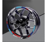Stickers Jante Moto Autocollants pour Jantes De Moto pour Yamaha XMAX300 XMAX125 XMAX250 Xmax 125 250 300 Réfléchissants pour Et Moyeux Imperméable Roues Autocollant(Couleur 2)