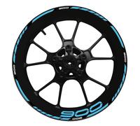 Stickers Jante Moto Autocollants Réfléchissants pour Jantes De Moto pour Kawasaki pour Z900 pour Z 900 Bandes Adhésives pour Moyeu Imperméable Roues Autocollant(Couleur 28)