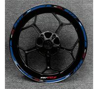 Stickers Jante Moto Bandes Adhésives Réfléchissantes pour Jantes De Moto pour Yamaha YZFR1 YZF-R1 YZF R1 - Kit Décoration pour Imperméable Roues Autocollant(Couleur 9)