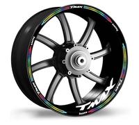 Stickers Jante Moto Kit Complet D'autocollants Réfléchissants pour Jantes De Moto pour Yamaha TMAX 500 530 TMAX500 TMAX530 Autocollants pour Roues PVC(Couleur 4)