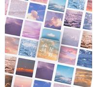 Stickers Japonais De Scrapbooking, Stickers Kawaii Nuage Et Ciel Étoilé Pour Agenda En Boîte, Papeterie Pour Journal Intime