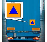 Stickers-le du système de protection civile internationale schutzzeichen zivilschutzorganisation (orange/bleu 10 x 10) #a191 cm