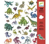 Djeco Autocollants Dinosaures – Lot 160 pièces – 2 planches – 4-7 ans – Résistants