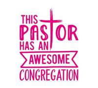 Stickers lettrage Ce pasteur a un prêtre de congrégation formidable 41x51.2cm Amovible sans laisser de colle RoseRouge