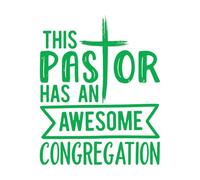 Stickers lettrage Ce pasteur a un prêtre de congrégation formidable 65.6x81.9cm Culture du tatouage Vert