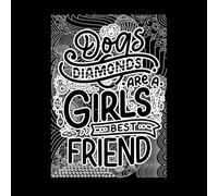 Stickers lettrage Citations inspirantes sur le thème « Le chien est le meilleur ami de la fille » 36x50.9cm Multicolore Blanc