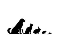 Stickers lettrage Clinique Vétérinaire Animaux Animaux de compagnie Chien Chat Lapin Hamster 28x77.3cm N'abîme pas la surface du mur Noir