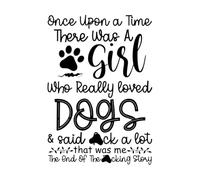 Stickers lettrage Il y avait une fille qui disait tout le temps « putain ». C'était moi. 36x51.4cm Embellissement mural Noir