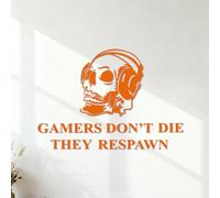 Stickers lettrage Manette de référence du jeu Game Boy 54.6x79.1cm Fourni avec un kit de film de transfert Orange