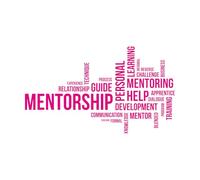 Stickers lettrage Mentorat en nuage de mots 45x77.9cm Multicolore RoseRouge