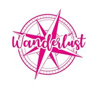 Stickers lettrage Mots inspirants, soif de voyage, boussole d'aventure 36x37.4cm Amovible sans laisser de colle RoseRouge