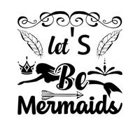 Stickers lettrage Que les sirènes soient 54.6x55.3cm Modification et ajout d'informations possibles Noir