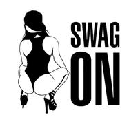 Stickers lettrage sex-appeal Fille Balance Sur sex-appeal Femme 36x36.6cm Peinture murale artistique Noir