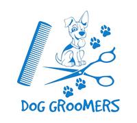 Stickers lettrage Toilettage pour animaux de compagnie, salon de toilettage pour chiots, logo de toiletteur pour chiens 36x36.3cm Multicolore Bleu