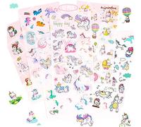 Stickers Licorne, Autocollant Scrapbooking Licorne, Autocollants Enfants Fille, Petit Gommettes Autocollantes Pour DIY Ordinateur Portable, Scrapbook, Papeterie,300+ Motifs,17,4cm x 9,cm