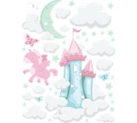 Stickers licorne et son royaume enchanté