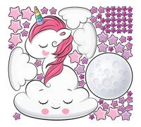 Stickers licorne rêveuse et 70 étoiles + 100 étoiles phosphorescentes