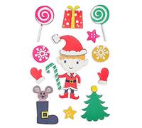 Stickers Lutins De Noël Caoutchouc Mousse 12 Pièces