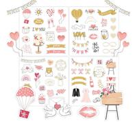 Stickers Mariage, Autocollant Mariage, Stickers Scrapbooking, Gommettes Autocollantes, Scrapbooking, Décoration Album Photo, Livre D'Or