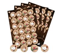 Stickers Merry Christmas, 96 pièces: autocollants père Noël ronds, étiquettes cadeaux autocollantes, gommettes scrapbooking, petit sticker décoratif pour paquets et cartes festives, Ø 4 cm