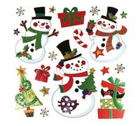 Stickers Métallisés Bonhomme De Neige Cadeaux 18 Pièces