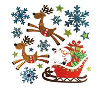 Stickers Métallisés Traineau 1 À 9,5 Cm 16 Pièces