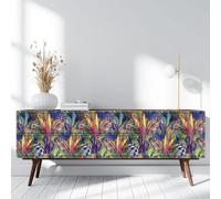 Stickers Meuble - Feuilles 3617689916170 - Adhésif Brillant - Hauteur 25 x Largeur 100 cm
