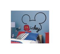 Stickers - MICKEY - 10 autocollants - 80 x 60 cm - Repositionnables - Décoration murale